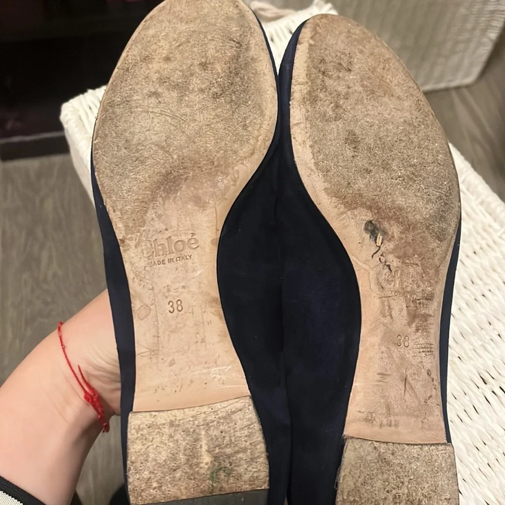 Chloe Scalloped Flats Size 38 - Picture 3 of 5